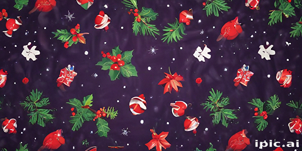 Festive Holiday Fabric Featuring Santa, Snowflakes, and Seasonal ...