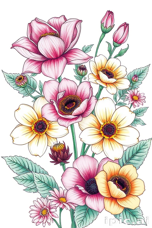 flowers to draw in color