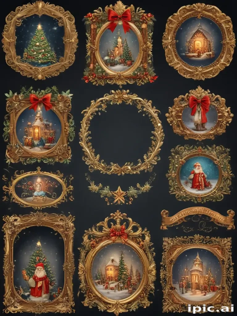 christmas clip art frames