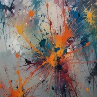 transparent paint splatter