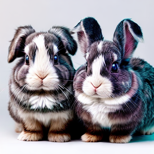 Rabbit Src two grey holland lop rabbits