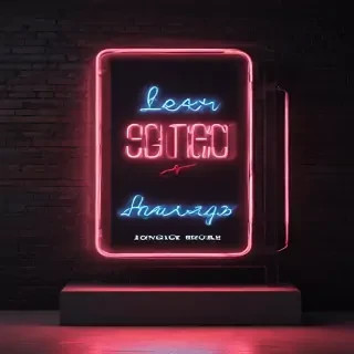 neon sign mockup