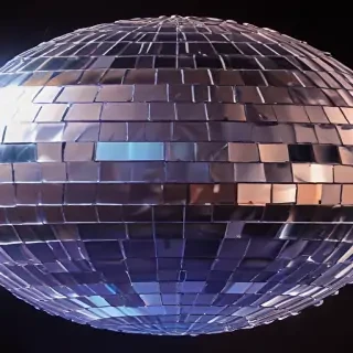 transparent disco ball