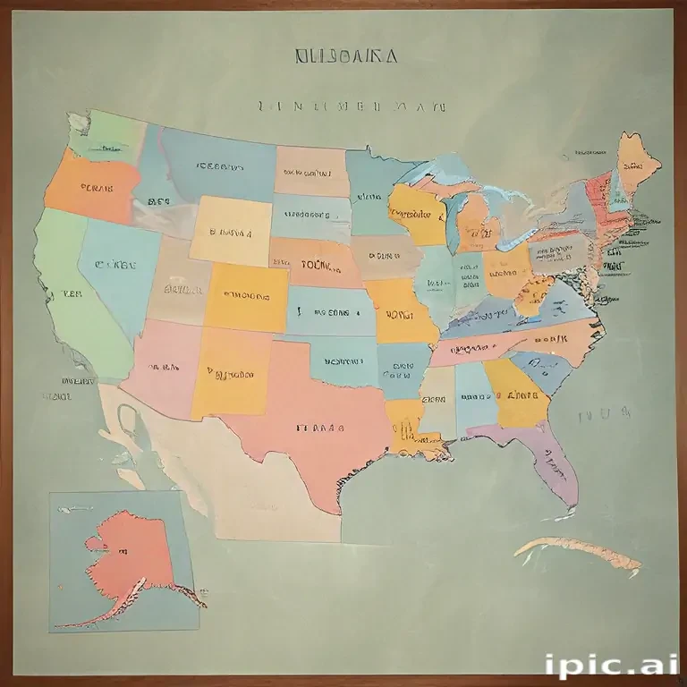 united states map with state names