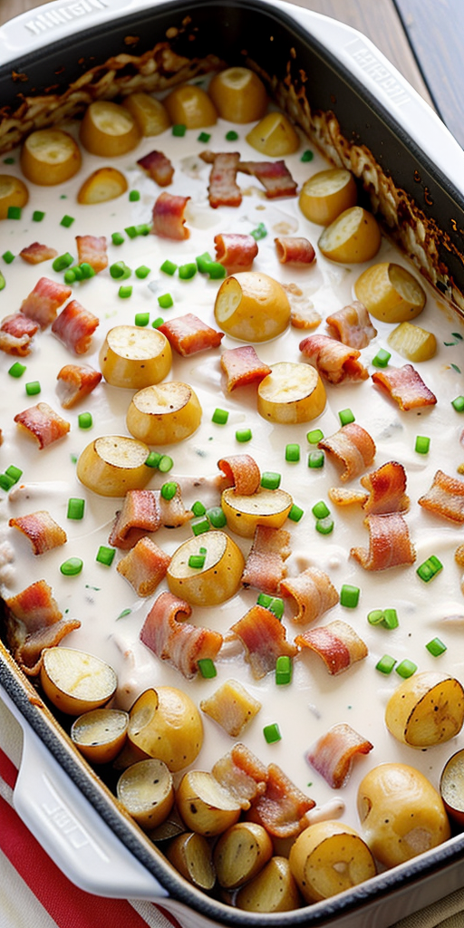 chicken bacon ranch casserole with potatoes