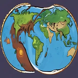 cartoon picture of the planet earth
