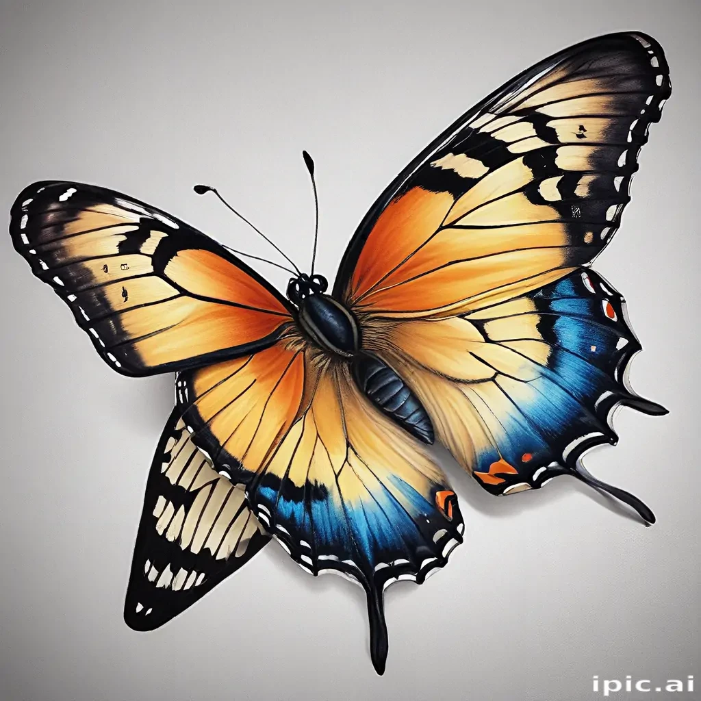 drawing pic of butterfly