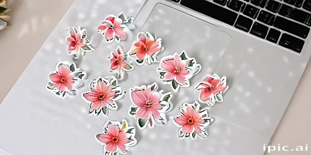 aesthetic flower stickers