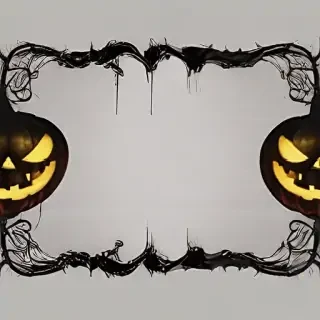 halloween border transparent