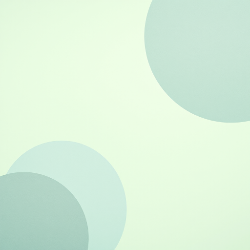 Create an abstract background with pastel light green, featuring overlapping circular shapes in soft teal and gray, using a DSLR camera with a 50mm lens at f/1.8, 1/125s, ISO 200, top-down view, flat lay style to enhance image quality.