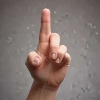 middle finger background