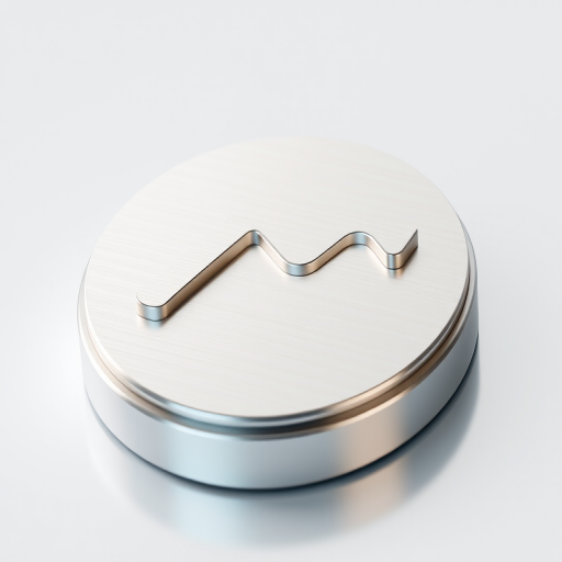 create a 3D-rendered information icon with a sleek metallic finish, use a Canon EOS 5D Mark IV, aperture f/2.8, ISO 100, shutter speed 1/200s, shot from a slight angle to highlight depth and reflections.