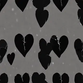 broken heart black