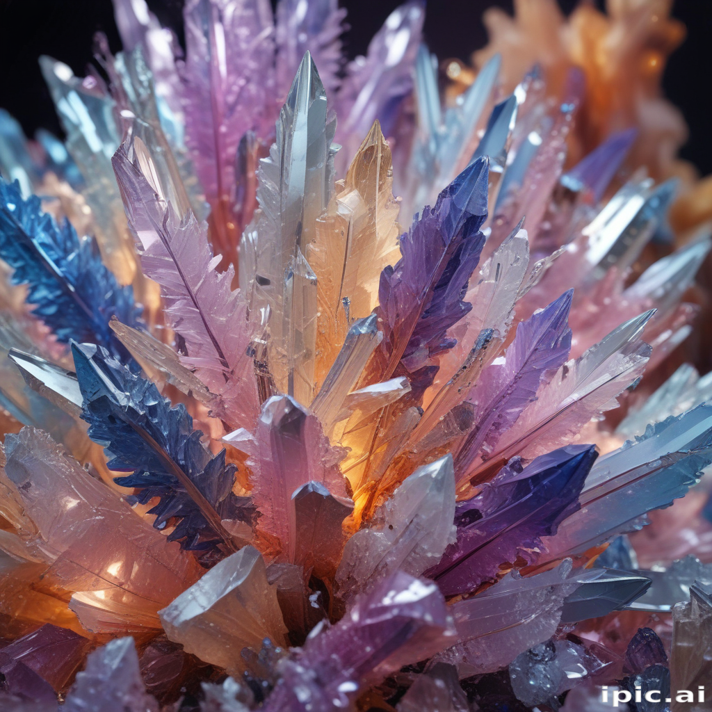 Spring Crystal Color Stunning Display of Colorful Crystals Reflecting Light in Vibrant Patterns