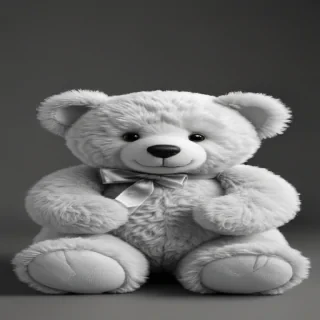 teddy bear clipart black and white