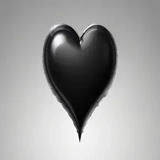 black heart transparent