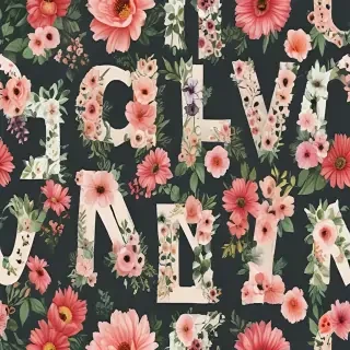 floral letters