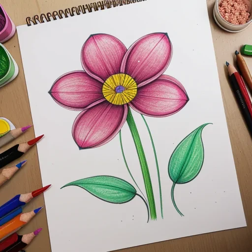 colourful flower drawing