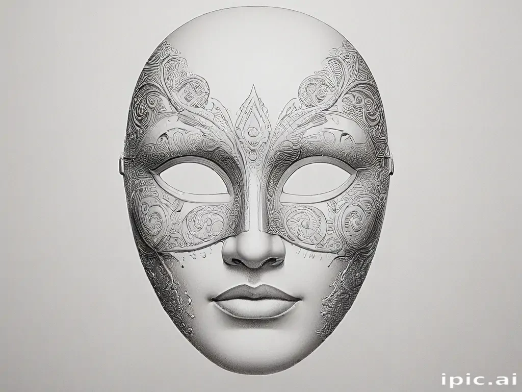drawing of a mask