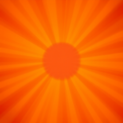 create a vibrant gradient background with radiant sunburst effect emanating from the center, warm colors of yellow and orange blending into a deep red, captured with a Canon EOS R5, 50mm lens, f/1.8 aperture, ISO 100, using a soft focus style to enhance color depth and brightness.
