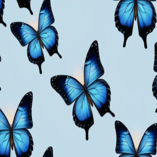 aesthetic blue butterfly