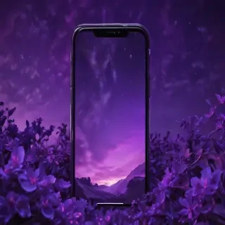 purple home screen wallpaper