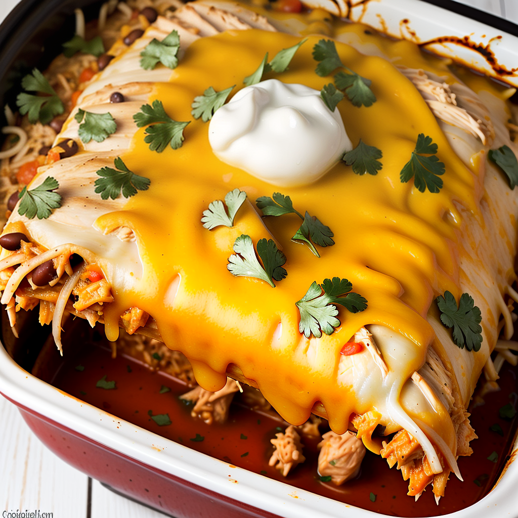 crock pot chicken enchilada casserole