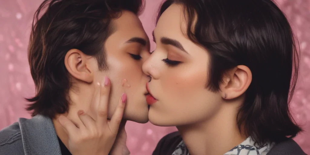 aesthetic kiss