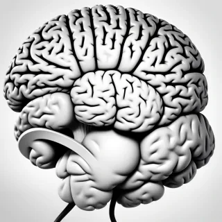 brain black and white
