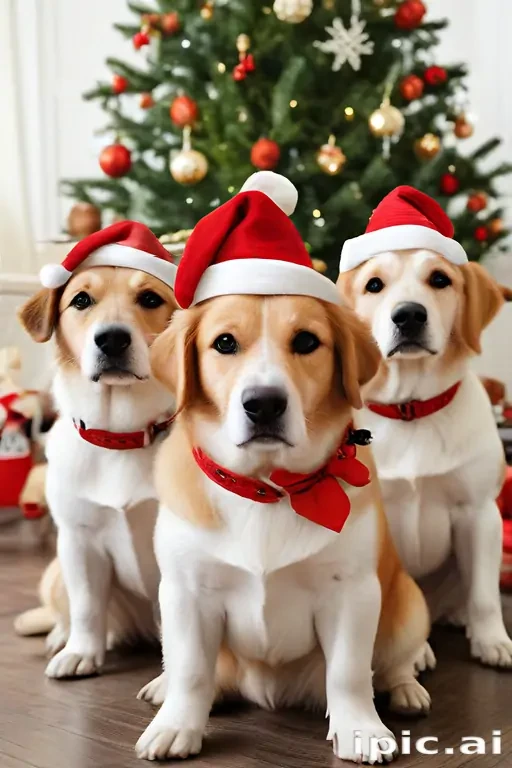 cute christmas dogs