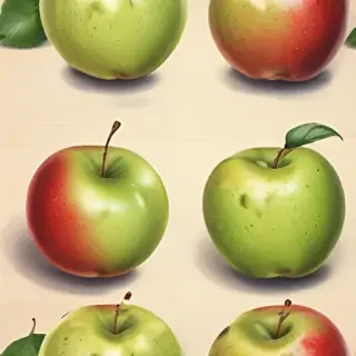 drawn apples