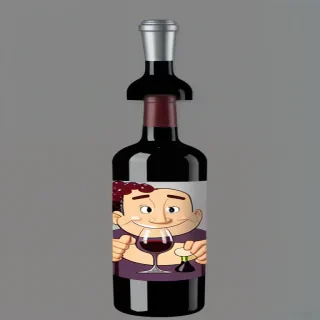 cartoon wine bottle