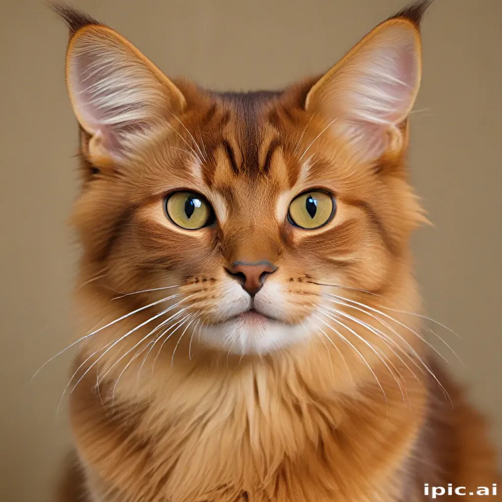 A Majestic Maine Coon Cat with Striking Yellow Eyes and Fluffy Fur.