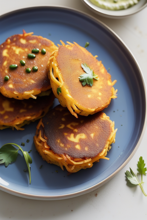 sweet potato and potato fritters
