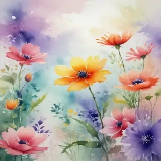 watercolor flower background