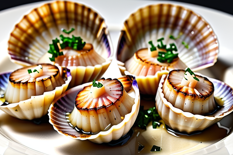 sea scallops in the shell