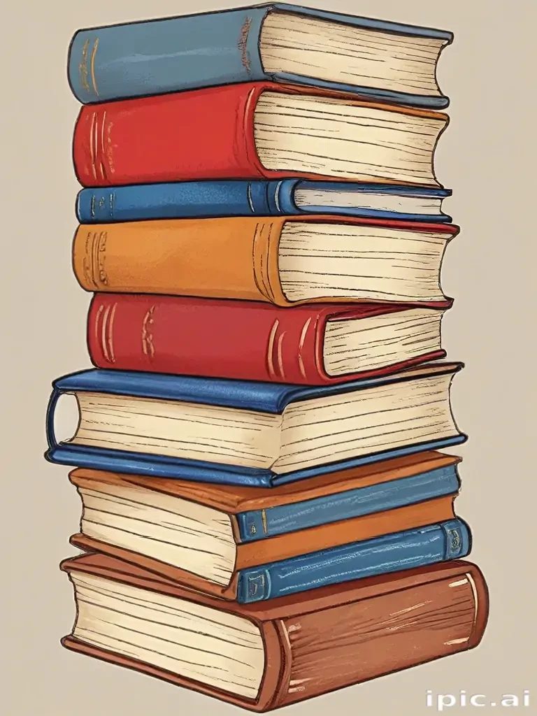 stacked books clip art