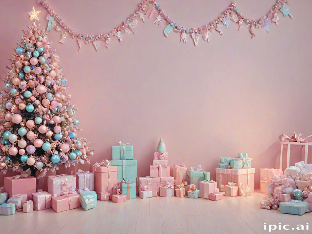 pastel aesthetic christmas wallpaper