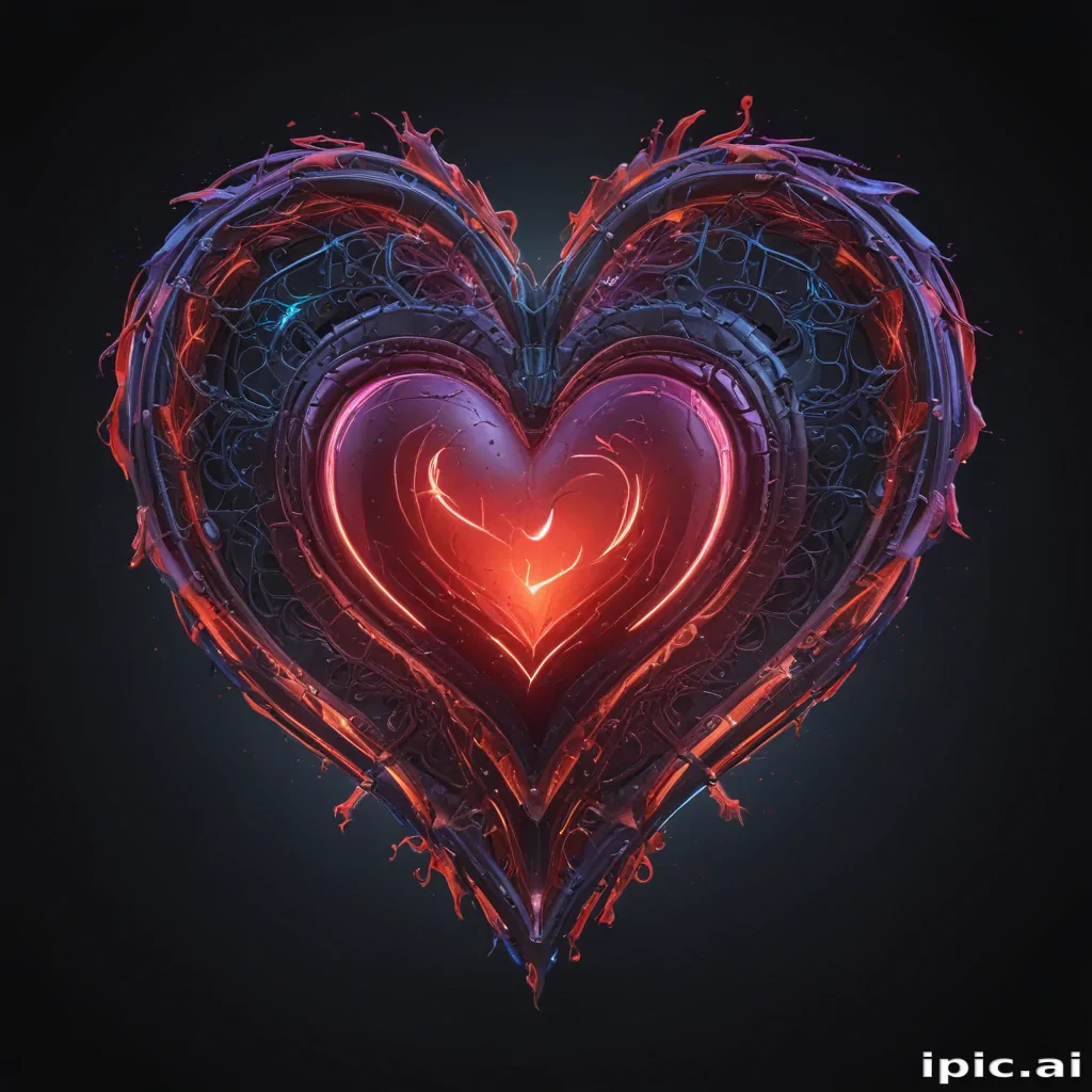 neon heart png