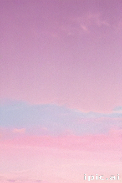 A Serene Sunset Sky Blending Soft Pink and Gentle Blue Hues.
