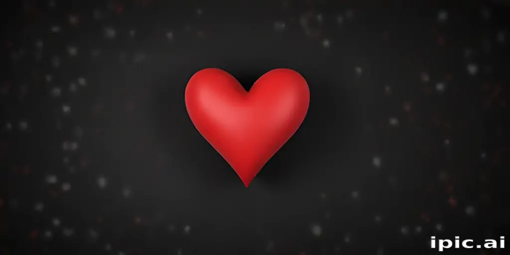 heart with black background