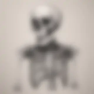 creative skeleton drawings