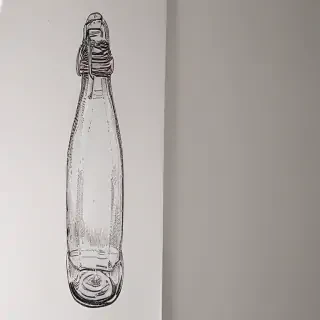 water bottle drawing