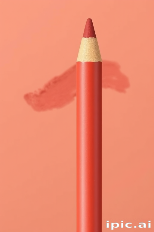 Matte terracotta lip pencil "Desert Rose" with a creamy, easy-glide texture and precise tip for defined lips, ideal for everyday wear and natural makeup looks, long-lasting and transfer-proof