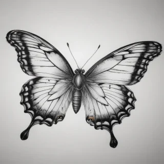 butterfly drawing outline