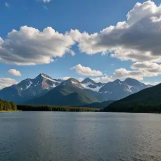 mountainous background