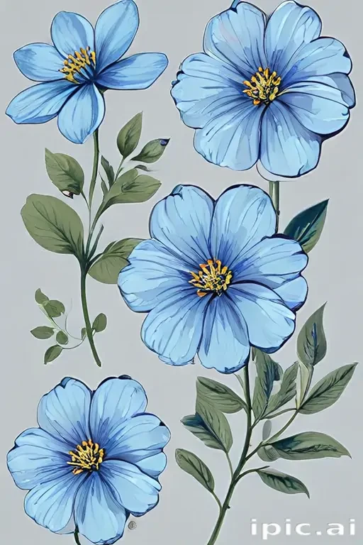 blue flower clip art