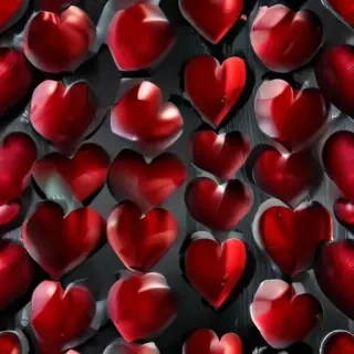 hearts background black
