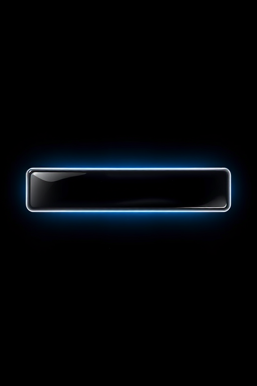 Create a sleek loading bar graphic with a glossy finish on a dark background, using a high-resolution digital camera, 50mm lens, f/2.8 aperture, ISO 100, and a shallow depth of field for enhanced detail.