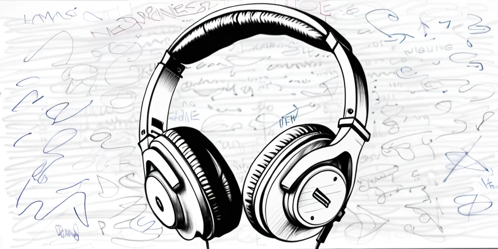 headphones drawing